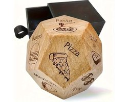 MGM Trading - Houten dobbelsteen wat te bestellen - voedsel bestellen - houten dobbelsteen - 3 cm hoog