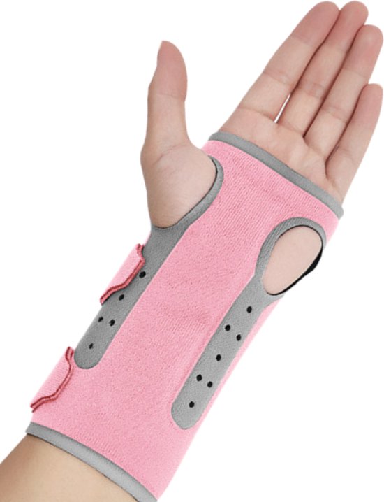 Foto: U fit one 1 stuk beide polsbrace beide carpaal tunnel syndroom wrist wraps polsbandage wrist support rsi pols ondersteuning versteviging polssteun polsbeschermer roze