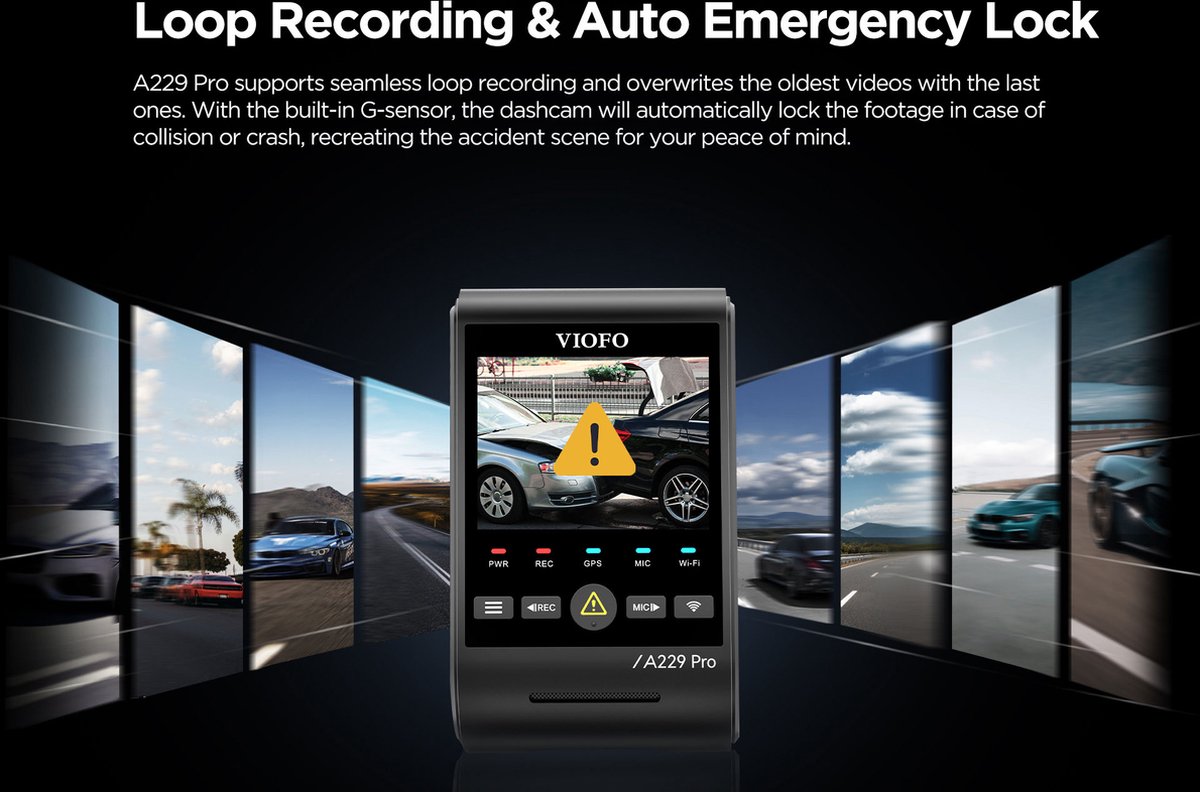 VIOFO A229 PRO - 4K Dashcam met GPS en WiFi thumbnail 3