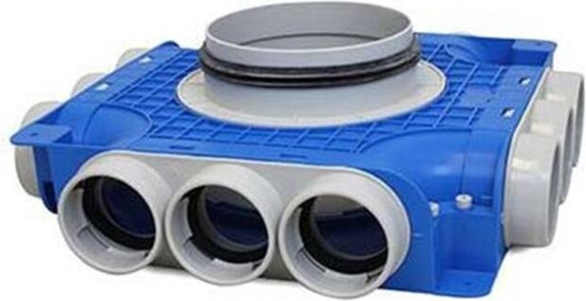 Vent-Axia Uniflexplus samengestelde verdeler 12 x Ã˜69mm zijaansluiting met tuit Ã˜160mm