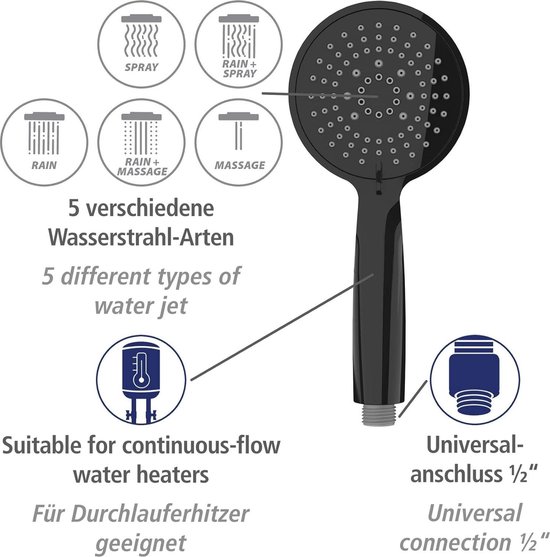 Sapho Ridder Accessoires - Universele douchestang, wit 59501
