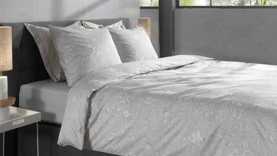 Heckettlane Broidy Dekbedovertrek - Tweepersoons - Katoen - 200x200-220cm - Grijs van Heckettlane — afbeelding 5