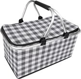 Nivard Panier pique-nique - Paniers pique-nique - Piknik - Pick Nick - Sac pique-nique - Panier - Boîte à lunch - Été - Grijs