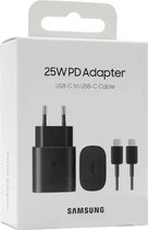 Samsung Universele USB-C adapter/oplader - Snellader 25W - Zwart - met kabel