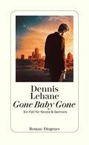 Boekomslag van 'Gone Baby Gone' met een man in pak die wegkijkt, met een stad op de achtergrond. Titel: Dennis Lehane Gone Baby Gone.
