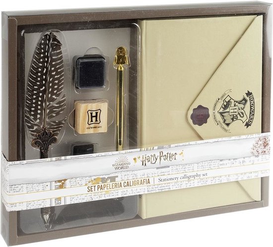 Foto: Harry potter notebook en pen luxe schrijfset hogwarts 6 onderdelen