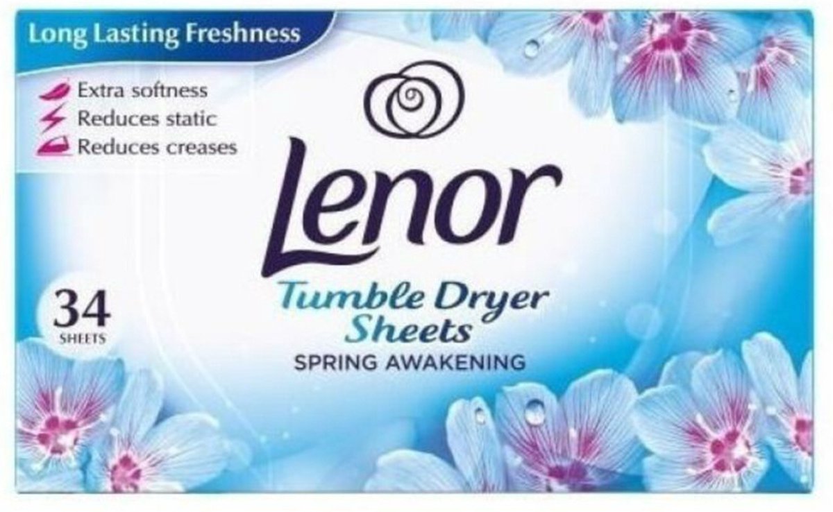 Goedkoopste Lenor Droogtrommeldoekjes Spring Awakening 34 stuks