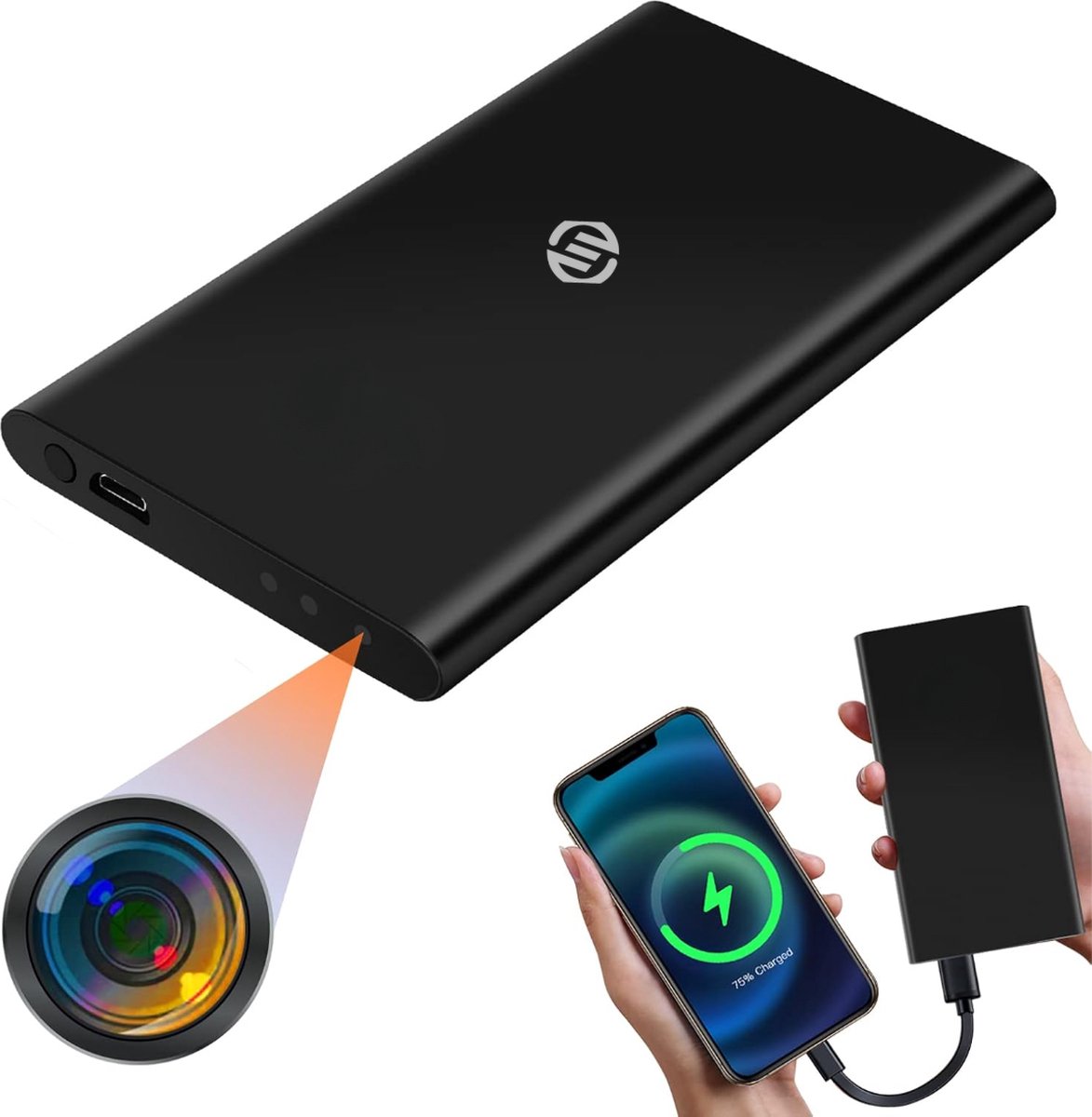 Equivera Spy Camera - Spycam - Mini Bewakingscamera - Kleine Camera - Verborgen Camera - Spionage - Voor Thuis, Kantoor, Auto
