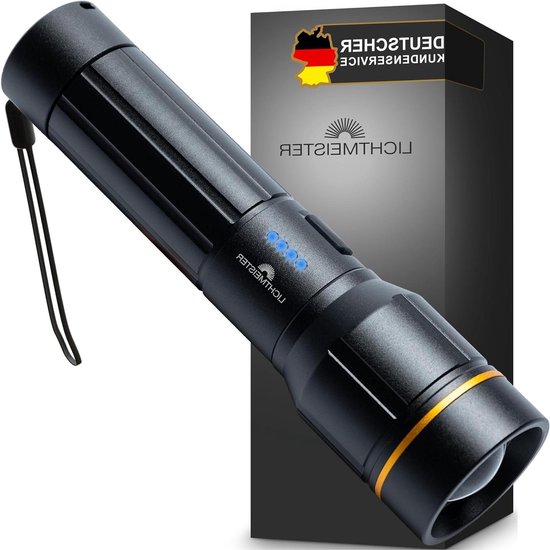LED-Zaklamp 10 W | Incl. batterij(en) | Oplaadbaar | 1000 lm | Nedis LTRR10WBK