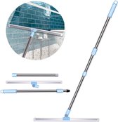 Raclette de sol à glissière Water avec double lèvre en Siliconen de 50 cm - Raclette de sol avec manche de 130 cm de long - Raclette de Douche - Perfect pour les zones humides, le sol, les Fenêtres, le carrelages, la Douche, le Garage