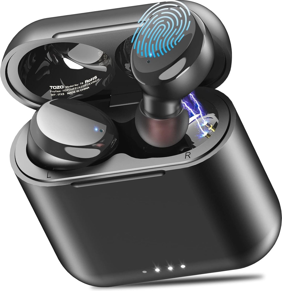 Bol.com Draadloze Oordopjes Bluetooth met Touch Control en IPX8 Waterdicht aanbieding