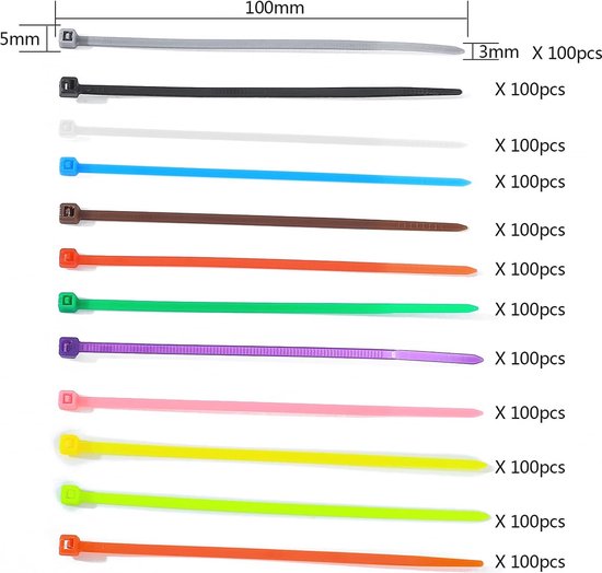 Poly Pool Kabelbinder 100 Stück – 2,5x100 Mm, Weiß, UV-beständig, Für Innen & Außen