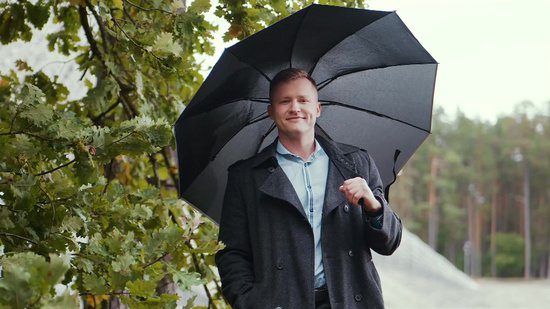 Nohrd Stormparaplu - Zwart - Paraplu Opvouwbaar - Stormbestendig 108 km/h - Stormparaplu's - Automatisch In- en Uitklapbaar - Reflecterend - Paraplu's - Incl. Beschermhoes