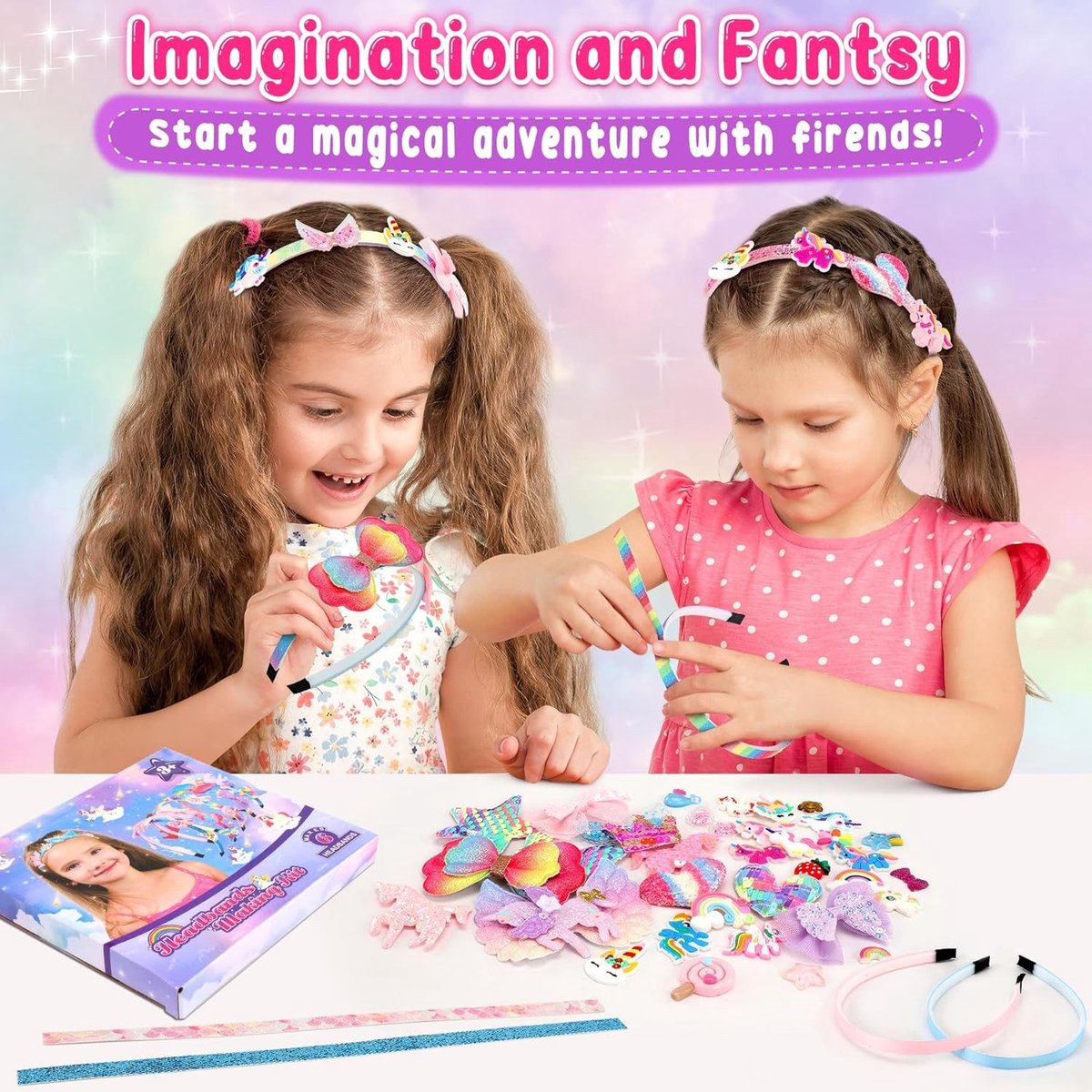 HappyKidsClub Scrapbooking, doe-het-zelf geheim dagboek als cadeau voor tienermeisjes (eenhoorn