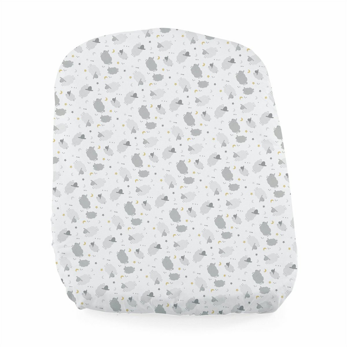 Chicco - Set van 2 hoeslakens grijs schapenpatroon - Voor Baby Hug 4-in-1 wieg