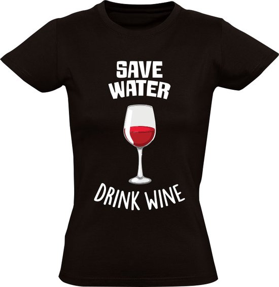 Enregistrer l'eau boire du vin T-shirt femme boisson du vin
