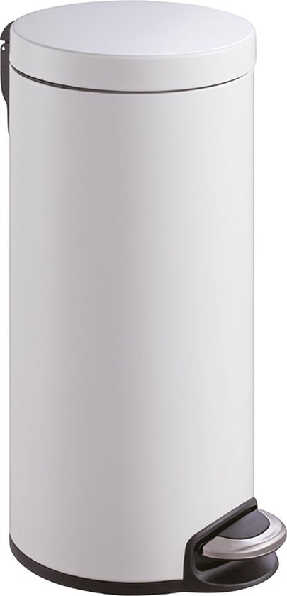 EKO - Serene pedaalemmer 30 liter - Stainless steel Plastic - wit