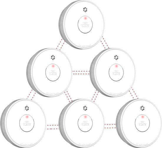 Slimme Rookmelder met App - Brandmelder werkt op WiFi - 85dB Alarm