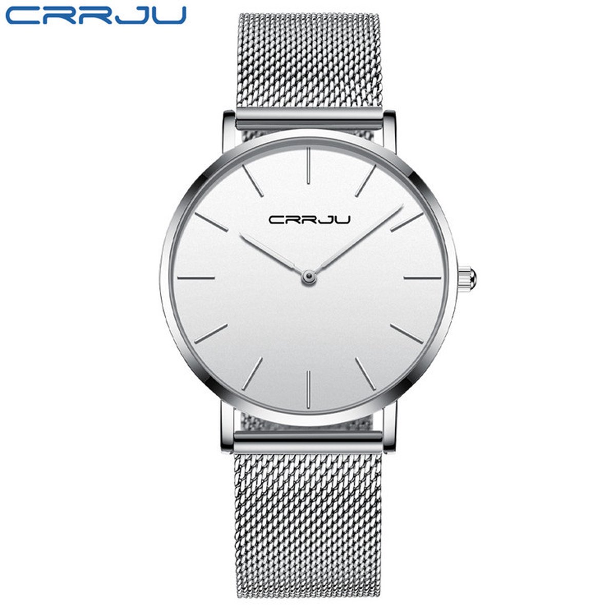 Crrju zilverkleurig horloge