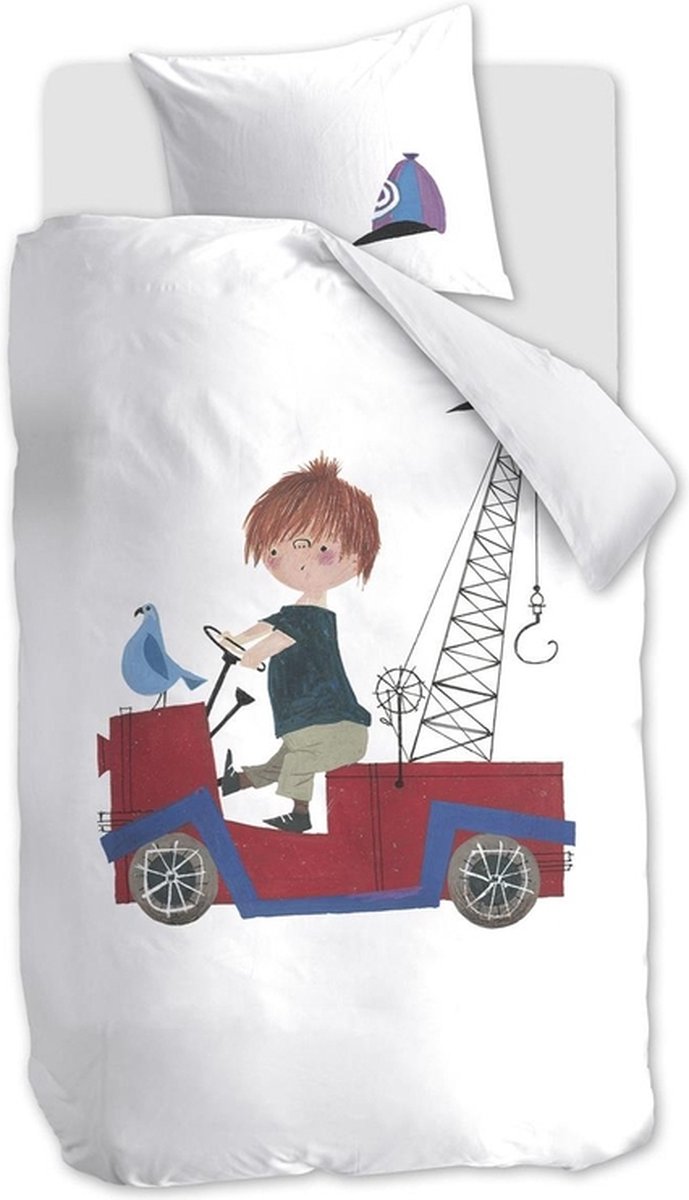 Beddinghouse x Fiep Amsterdam Rondjes Rijden dekbedovertrek - Eenpersoons - 140x200 - Multi