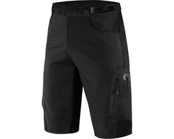 RAMBUX® - Fietsbroek Heren met Zeem - MTB Broek - Zwart - Mountainbike - Fietskleding Short - Sportbroek - Maat 2XL