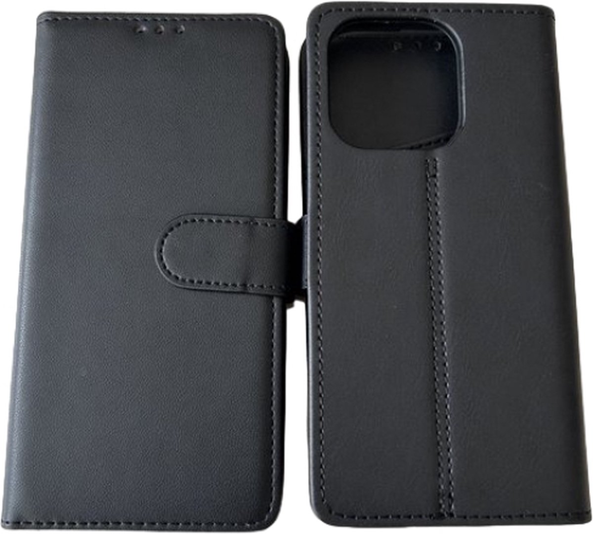 Luxe PU Leder wallet Case - Bookcase Hoesje Met Stand Functie - Geschikt voor Appel iPhone 16 Pro - Uitstekende Kwaliteit Beschermhoes Met Pasjes Houder - Zwart