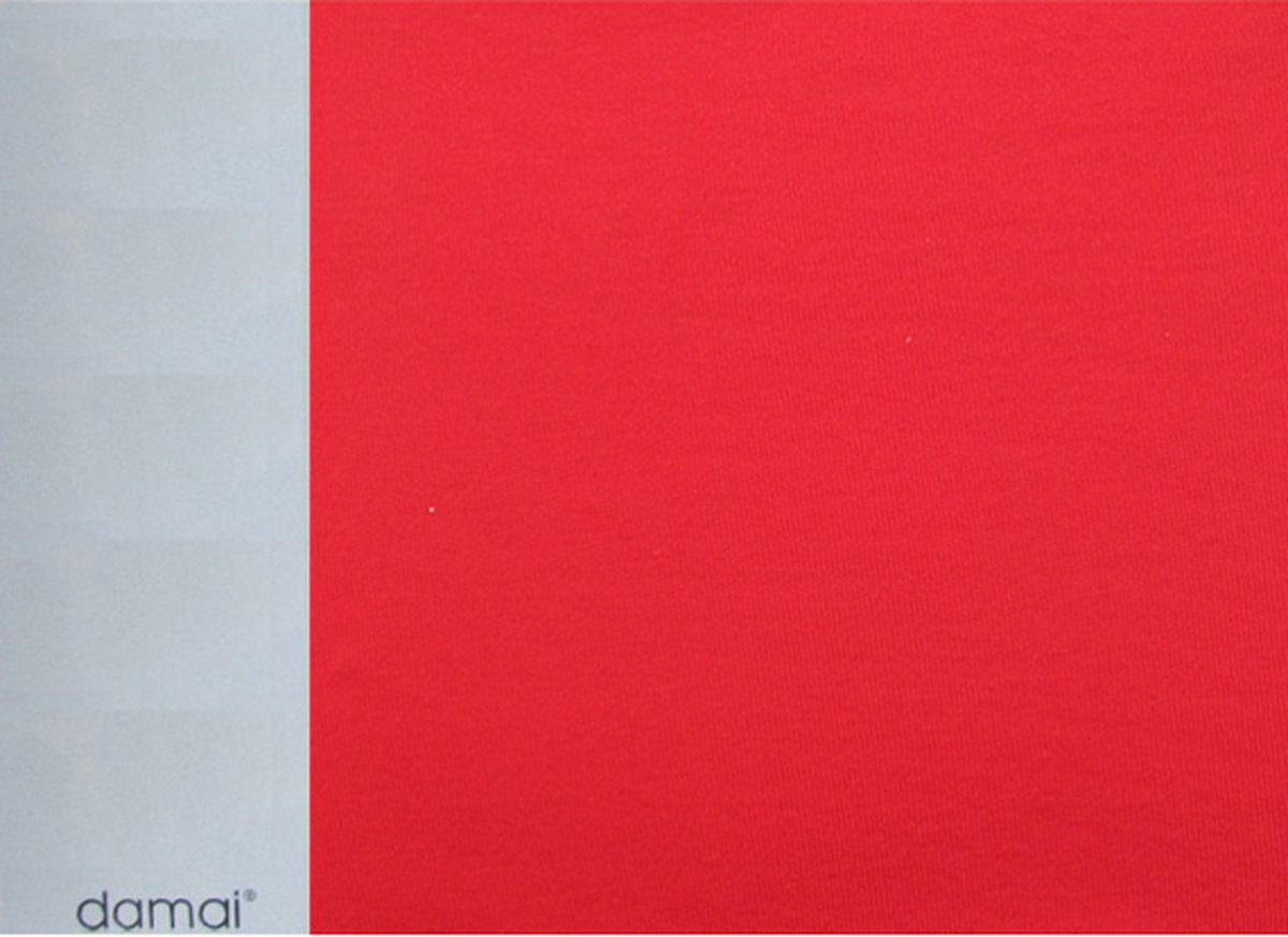 Damai Double Jersey Hoeslaken - Ledikant - 60x120 cm - Red