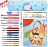 DOWO® - Set de Crochets de Luxe Softgrip - Crochet - 26 pièces avec Accessoires de vêtements pour bébé de crochet et de tricot dans un étui de Luxe - Set de crochets ergonomiques - Ensemble de crochets