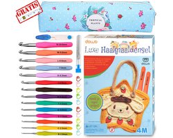 DOWO® Luxe Softgrip Haaknaalden Set - 26-delig met accessoires in etui - Ergonomisch