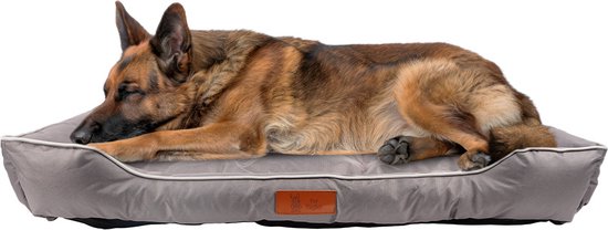 Foto: Pet perfect benchkussen xl hondenkussen wasbaar hondenmand grijs 90x55x10