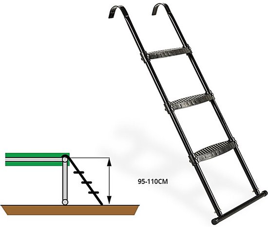 EXIT Trampoline Ladder Framehoogte 95-110cm - Trampoline Trap - Trampoline Accessoire - Universeel