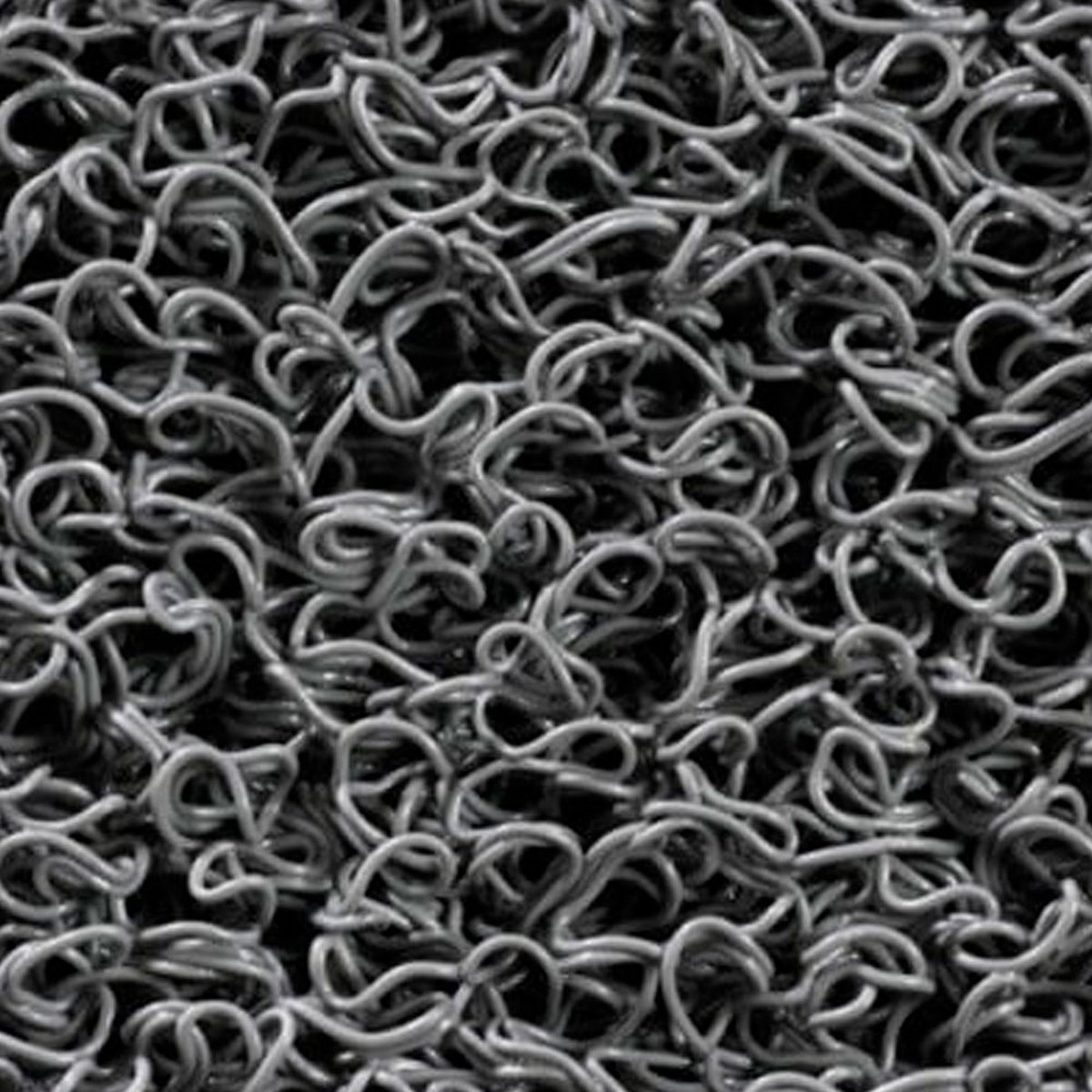 LOGIXBOX - Houd je entree schoon, geschikt voor binnen en buiten - Spaghettimat - deurmat - schoonloopmat - 120 x 80 cm - 15mm dik - grijs