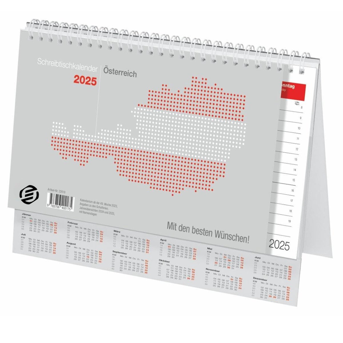 Equivera Bureaukalender 2025 - Gezinsplanner - Kalender - Weekplanner - Weekoverzicht - tot 18 Maanden
