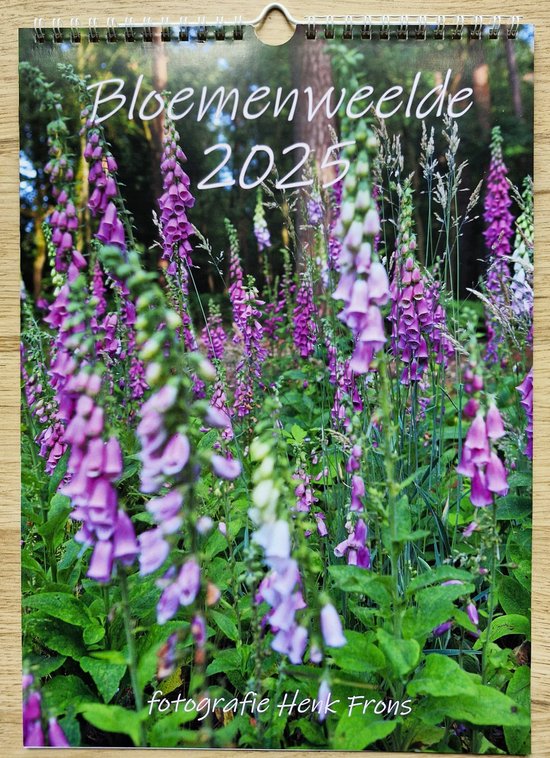 Foto: Maandkalender bloemen kalender bloemenweelde 2025 jaar kalender met natuur foto s flora in nederland van henk frons cadeau idee sinterklaas kerstmis 