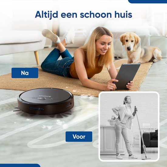 Heevey Robotstofzuiger met dweilfunctie - Automatisch oplaadstation - Dweilrobot - Robotstofzuiger huisdieren