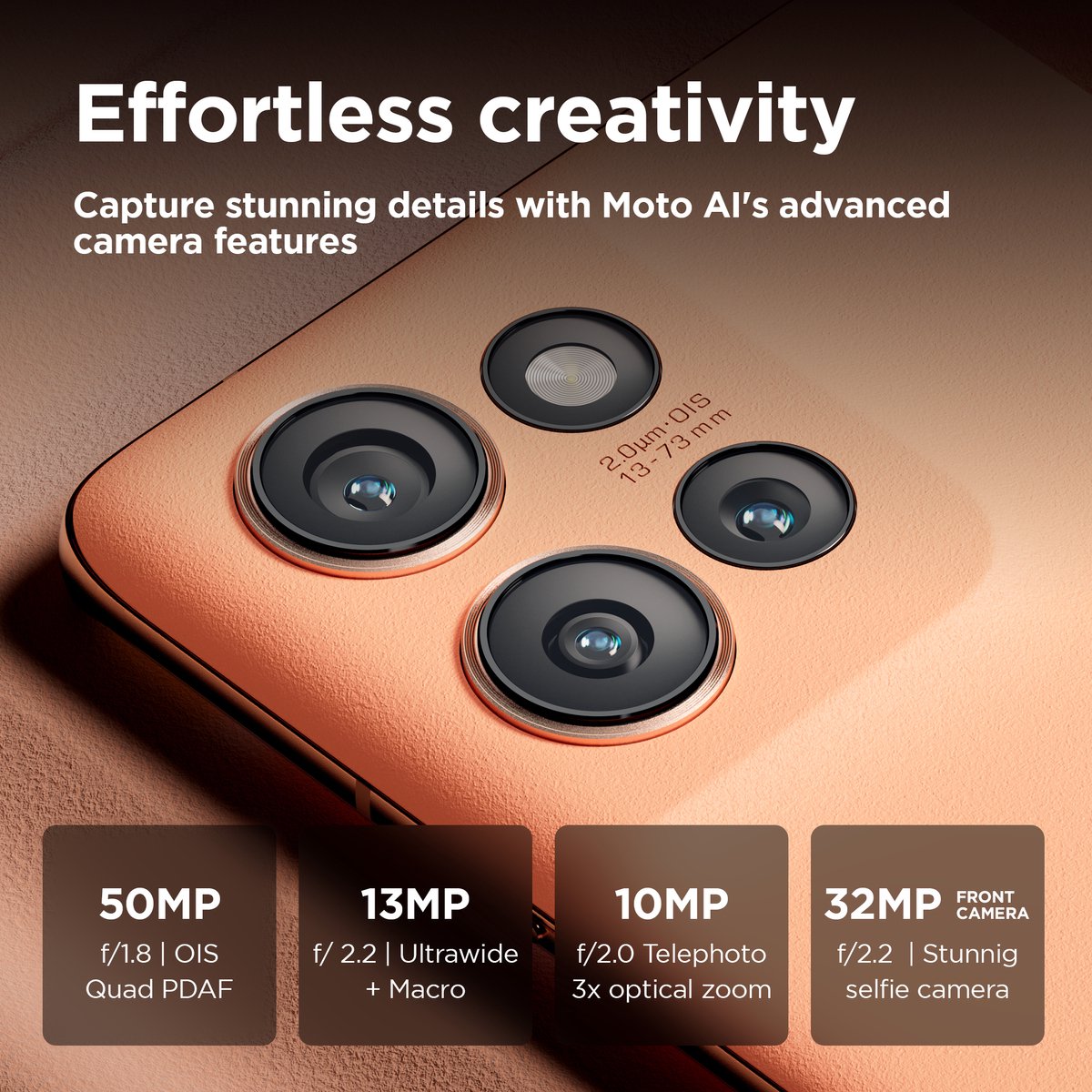 Motorola Edge 50 12GB/512GB – ruim geheugen, opvallend oranje thumbnail 3