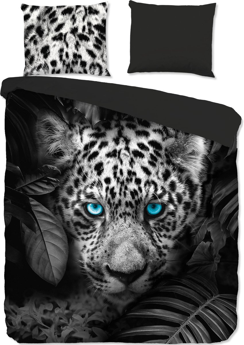 Dekbedovertrek 200x220 cm - Luipaard Print - Zwart/Wit - 2 Persoons - 100% Zacht Microfiber