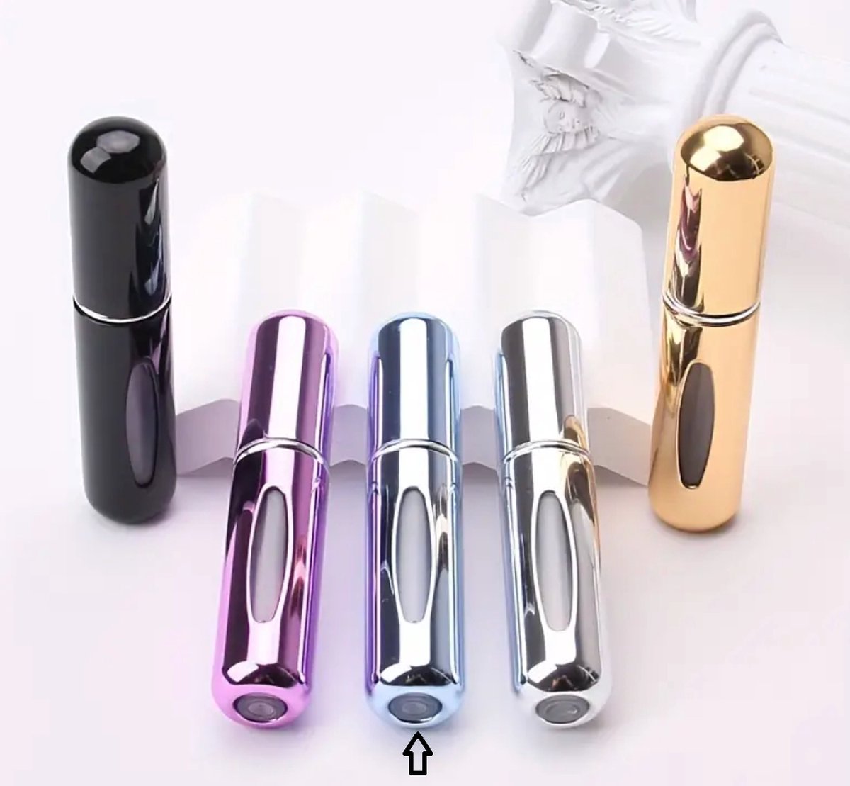 Goedkoopste Compacte Hervulbare Parfumfles - Set van 5 stuks - Parfumverstuiver voor Onderweg en Op Reis - 5ml per stuk