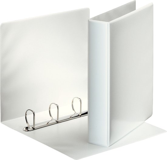 Esselte Essentials Panorama Ringband A4- 4-rings - Rugbreedte van 62mm - Capaciteit van 380 Vel - Wit