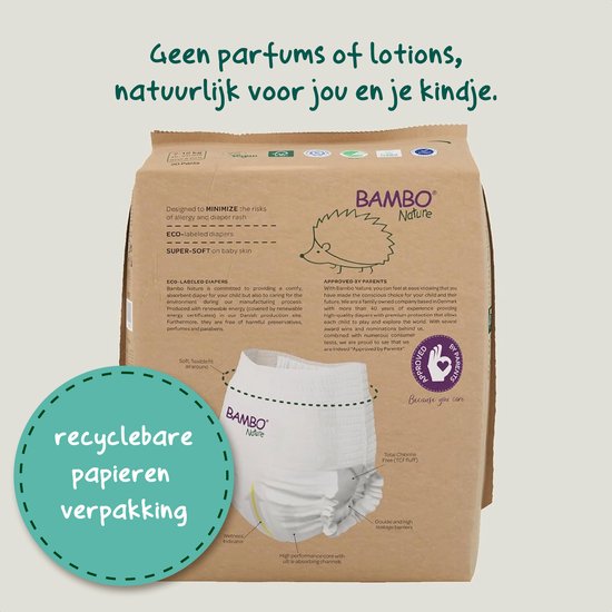 BAMBO Nature Dreamy Night Pants 8-15 ans (35-50 kg) - 60 pièces Coffret mensuel - 0% d'additifs inutiles - Idéal pour les peaux sensibles - Ecolabel Nordic Swan