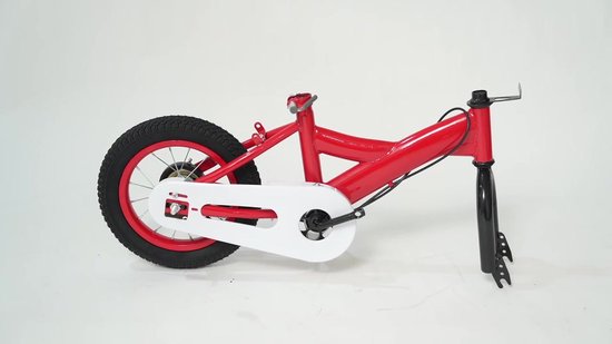 Vélo Enfant 12 Pouces – Acier Carbone, Frein Avant Et Tambour Arrière, Selle Réglable, Roues Stabilisatrices, Dès 2 Ans