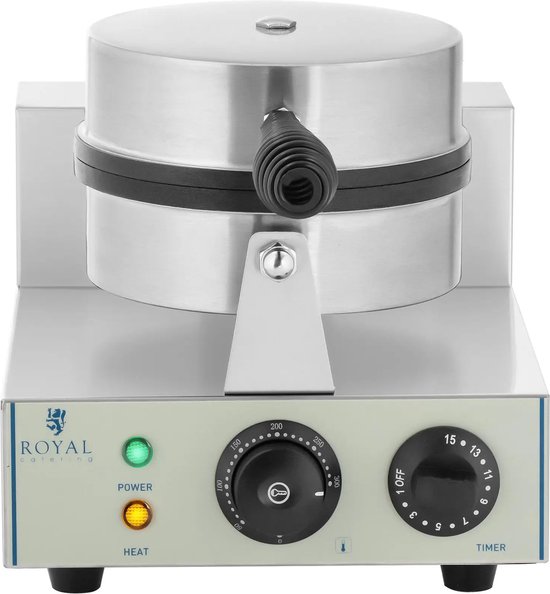 Royal Catering RCWM-1300-R - Wafelijzer - Teflon Coating - Ronde Wafels - Timer van Royal Catering — afbeelding 4