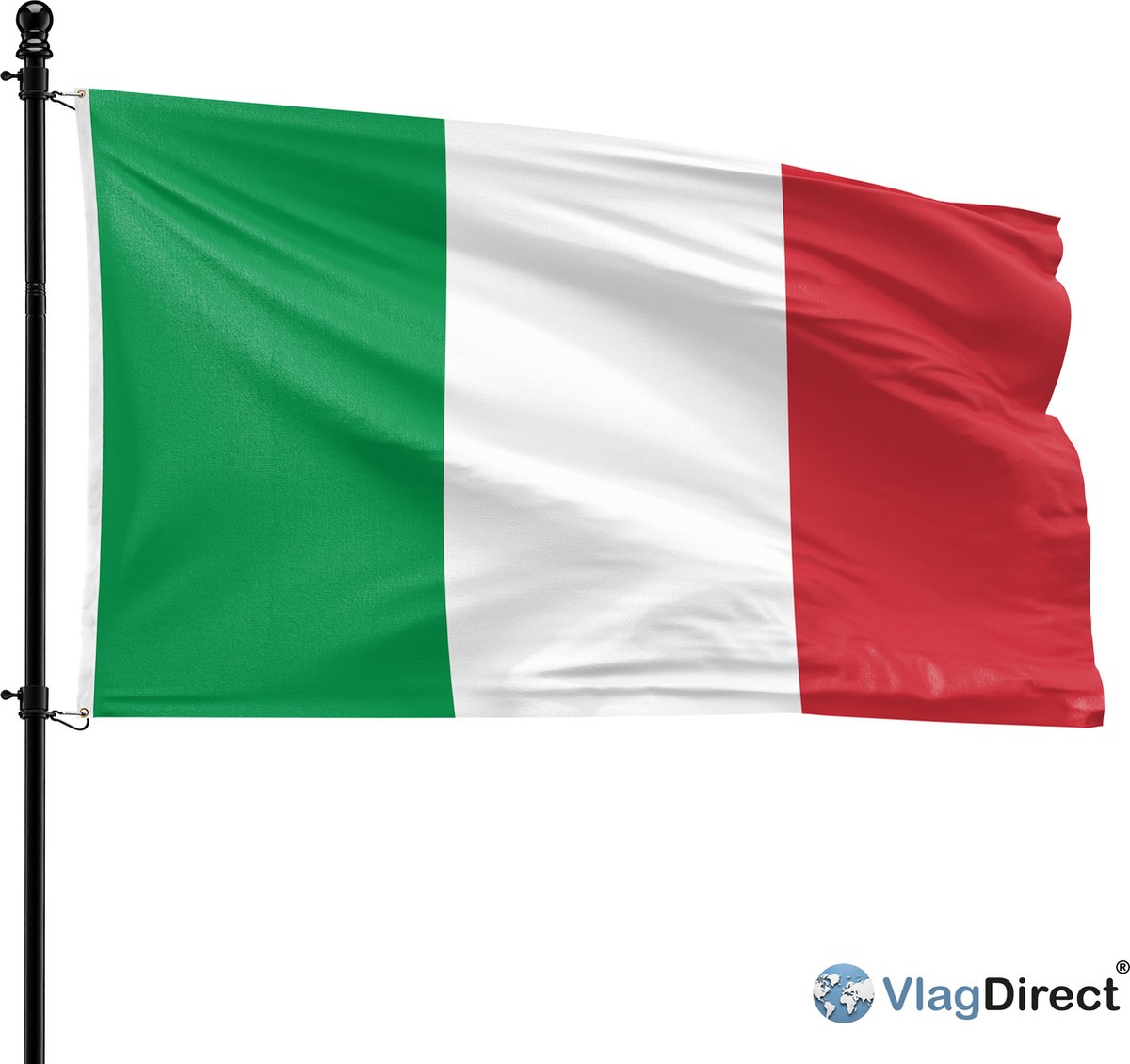 VlagDirect - Italiaanse vlag - Italië vlag - 90 x 150 cm.