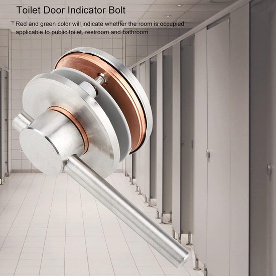 WC-slot Toiletslot Badkamerslot Garnituur - Mat zwart RVS - 8mm