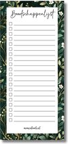 Momentuals - Liste de courses - Liste de courses - Bloc-notes - Bloc-notes pour l'épicerie - 1/3 A4 - 9,8x21cm - Collection Midnight Garden