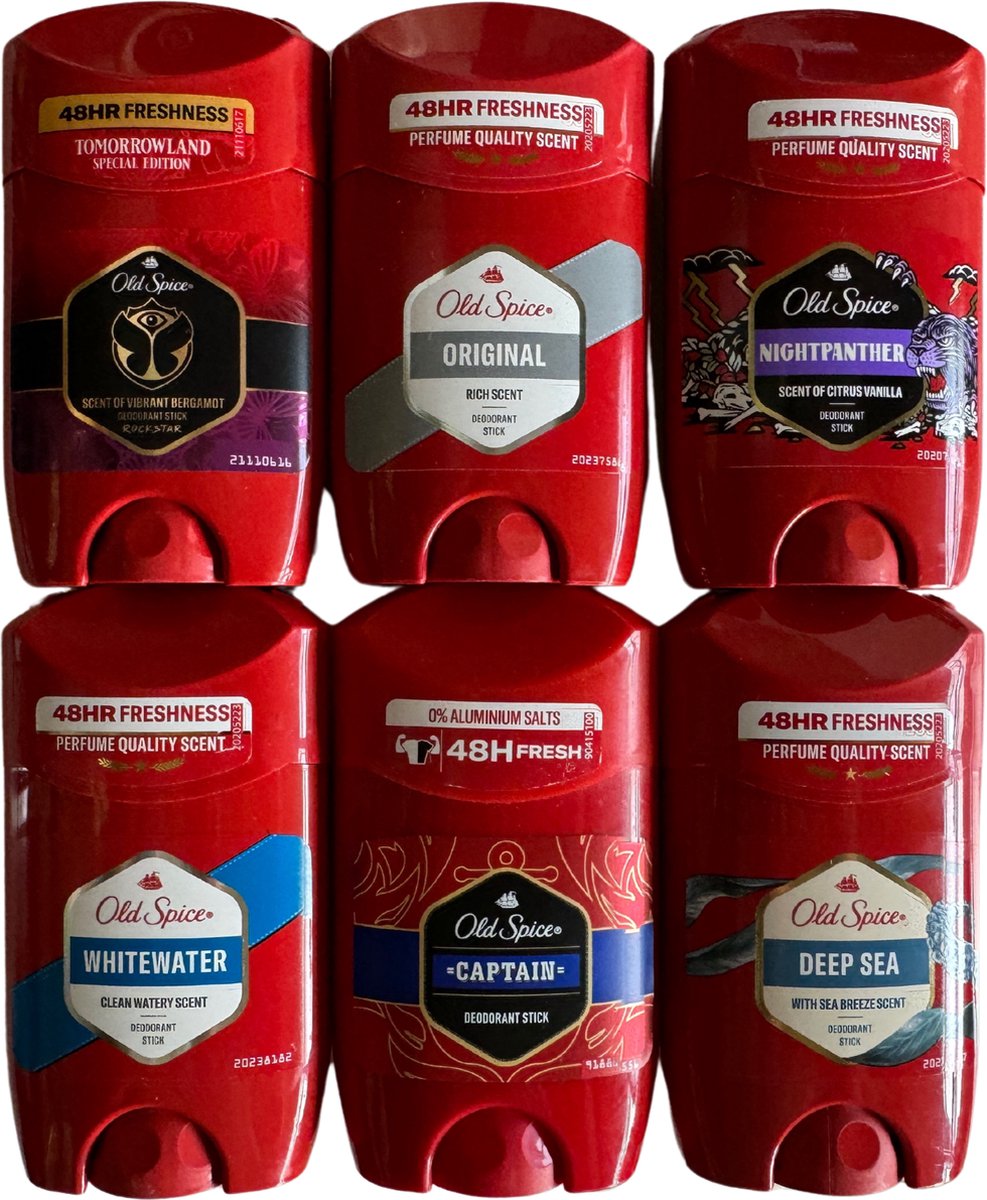 Goedkoopste Old Spice deo stick voordeelverpakking 6 stuks