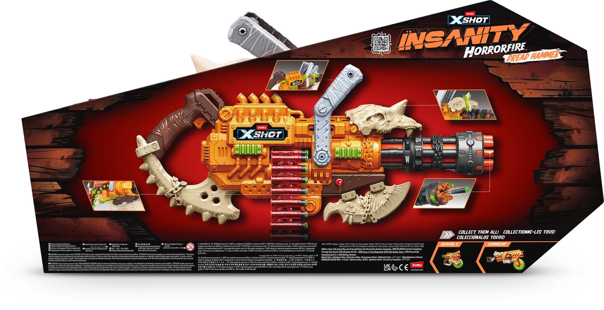 Blaster à Ceinture - ZURU - XSHOT Insanity HorrorFire Dread Hammer