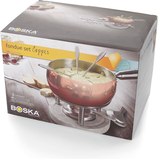 Boska Fondueset Koper - Kaas fondue - voor 1300 gram Kaas - 1,7 L van Boska — afbeelding 2