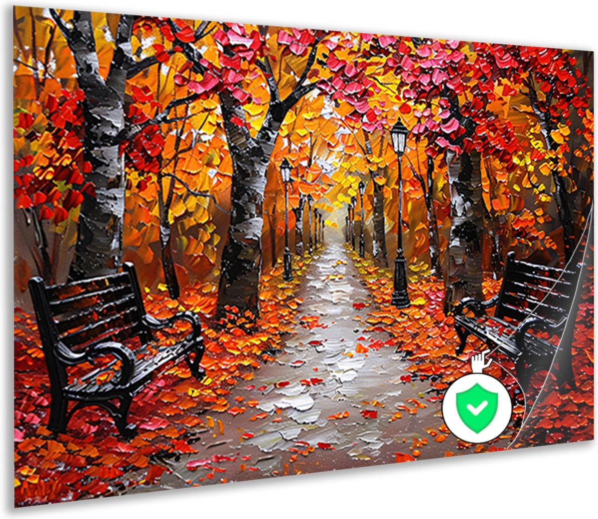 Bomen poster - Natuur posters - Poster Bankjes - Muurdecoratie landelijk - Slaapkamer post