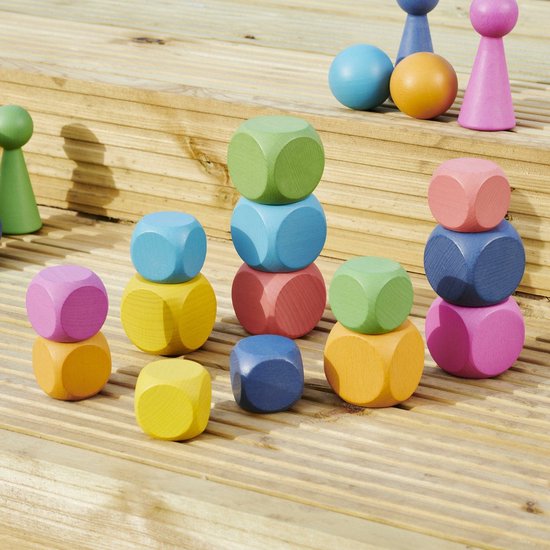 TickiT REGENBOOG HOUTEN KUBUSSEN van TickiT — afbeelding 5
